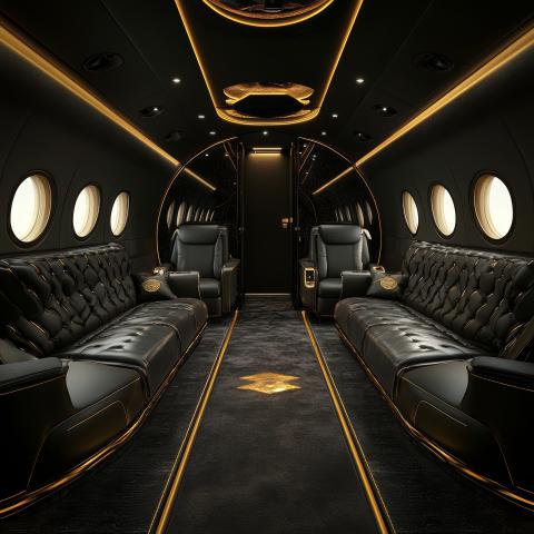 interior-plane-with-black-leather-seats-3d-rendering